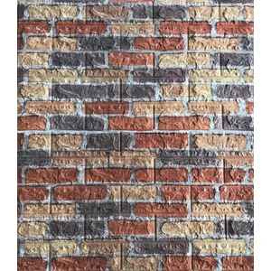 Renkli Duvarlar Kırmızı Siyah Çok Renkli Tuğla Ev Ofis Kendinden Yapışkanlı Duvar Paneli Kağıdı NW62 70X38CM 1 Adet
