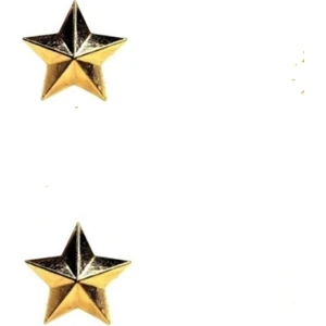 Seyhan Askeri Malzeme Teğmen Harici Üniforma Metal Rütbe ( 2'li Yıldız Takım)