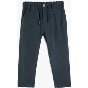 Basic Pantolon Cepli Beli Bağlamalı Viskon Kumaş