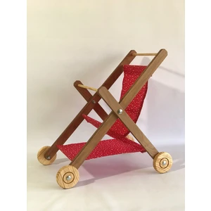 Ozzani Wood Oyuncak Bebek Arabası Ahşap Katlanır Yürüteç Ilk Adım Retro