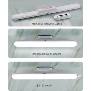 CT-5249 Şarjlı LED Işık USB Şarjlı Kablosuz Mıknatıslı LED Lamba 3 Farklı Işık Rengi