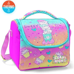 Coral High Kids Renkli Dondurmalı Kedi Desenli Thermo Beslenme Çantası 11881