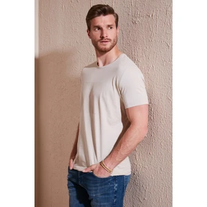 Pamuklu Slim Fit Bisiklet Yaka T Shirt Erkek T Shirt 646R7940