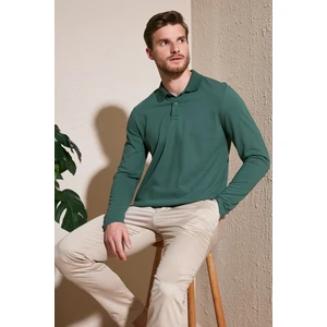 % 100 Pamuk Slim Fit Polo Yaka Sweat Erkek Sweat 5905707
