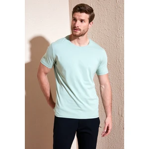 Pamuklu Slim Fit Bisiklet Yaka T Shirt Erkek T Shirt 646R7940