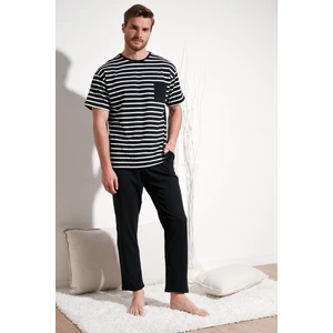 Pamuklu Regular Fit Kısa Kollu Pijama Takımı Erkek Pijama Takımı 6572010