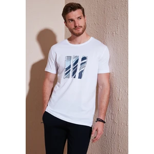 Pamuklu Slim Fit Bisiklet Yaka T Shirt Erkek T Shirt 646R7950