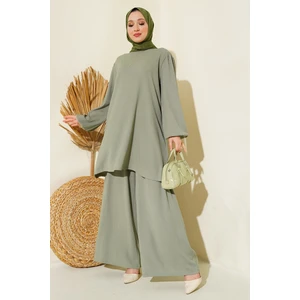 Kadın Çağla Yeşili Tunik Pantolon Alt Üst Takım 6663