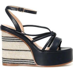 Nine West Corow 4fx Lacivert Kadın Dolgu Topuk Sandalet