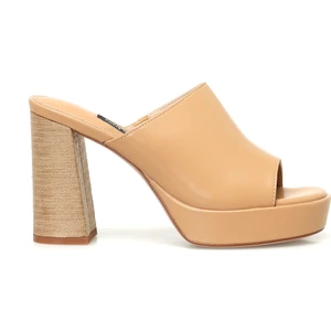 Nine West CANBE 4FX Taba Kadın Topuklu Terlik