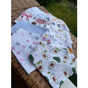 mugaSA - %100 Pamuk, Bebek Önlük, Fular, Yakalık, Muslin, Mama Önlüğü, Organik, 10'lu Set