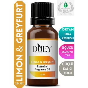 Limon&greyfurt Uçucu Yağ Buhurdanlık Yağı Difüzör Esansı Oda Kokusu Esansı Hava Nemlendirici Esans