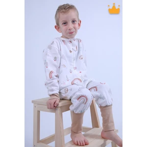 2-8 Yaş 1 Tog Pazen Çocuk Uyku Tulumu Unisex Uzun Kollu Uyku Tulumu