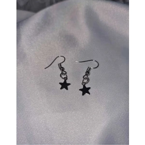 Metal Kaplama Kancalı Metal Sallantı Yıldız Gümüş küpe