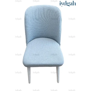 Büyük Oval Likralı Sandalye Kılıfı Yıkanabilir Streç Lastikli Bambu Sandalye Örtüsü 1 Adet Gri Renk