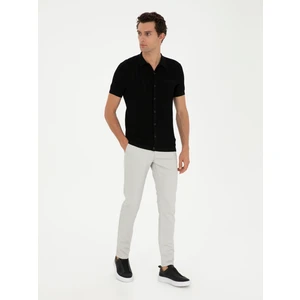 Erkek Taş Slim Fit Beli Lastikli Kanvas Pantolon 50284774-VR049