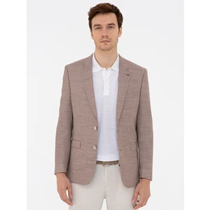 Erkek Kahverengi Slim Fit Ceket 50233097-VR163