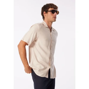 Only & Sons Normal Açık Bej Düz Erkek Gömlek Onsdash Lıfe Reg Solıd Vısc Res Ss