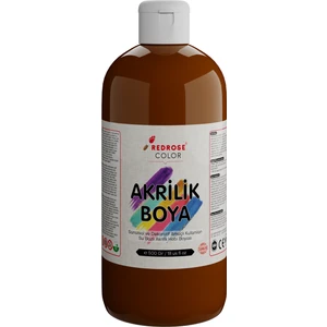 Kahverengi Akrilik Boya 500 gr Sanatsal, Dekoratif, Hobi Amaçlı, Canlı Renkler