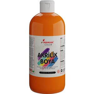 Turuncu Akrilik Boya 500 gr Sanatsal, Dekoratif, Hobi Amaçlı, Canlı Renkler