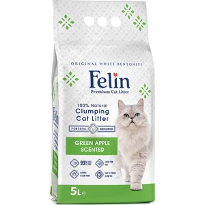 Yeşil Elma Kokulu Topaklanan İnce Taneli Kedi Kumu 5l