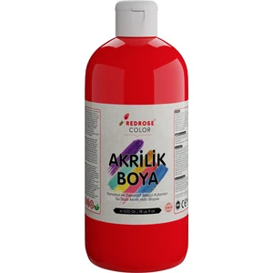 Kırmızı Akrilik Boya 500 gr Sanatsal, Dekoratif, Hobi Amaçlı, Canlı Renkler