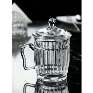 İnova Home Tekli Kapaklı Cam Bitki Çayı Kupası 265 Ml.