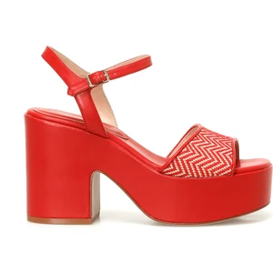 Nine West Carry2 4fx Kırmızı Kadın Topuklu Sandalet