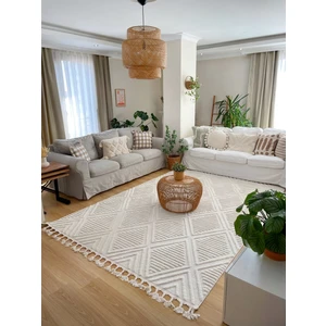 Venucci Home & Living Quincey Bukleli Yumuşak Peluş Post Shaggy Krem Çocuk Odası Oturma Odası Salon Mutfak Halısı