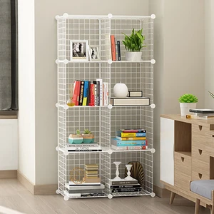 8 Bölmeli Tel Küp Çok Amaçlı Organizer Raf Beyaz 33CM Mutfak, Oyuncak, Kiler, Depolama Rafı