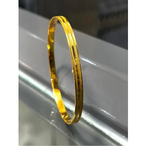 Kuyumcu Nurettin 15 gr (Gram) Klasik Tırtıklı Ray Kibrit Çöpü Bilezik 22 Ayar Altın