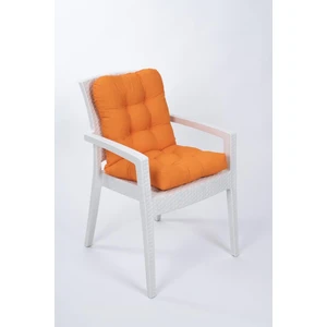 Candy Turuncu Pofidik Arkalıklı Sandalye Minderi Özel Dikişli Bağcıklı 43X88 cm