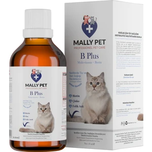 Mally Pet Professionel Pet Care Kediler Için Tüy Dökülmesi Engelleyici Tüy Sağlığı Damlası Plus B 50 ml