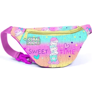 Coral High Kids Renkli Dondurmalı Kedi Desenli Bel Çantası 11524