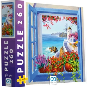 Ca Games Manzaralı Pencere 260 Parça 33X48CM Çocuk ve Yetişkin Için Hobi Puzzle Yapboz Serisi
