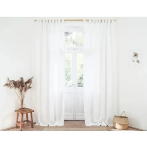 Boutique Curtain Kemerli Keten Rustik Tül Perde Pilesiz Ekru Renk
