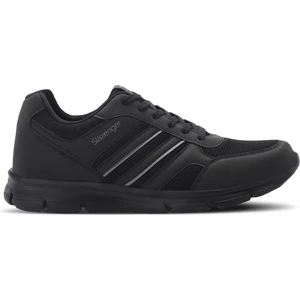 EFRAT Büyük Beden Erkek Sneaker Koşu & Yürüyüş Ayakkabısı Siyah / Siyah