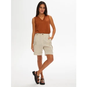 Faik Sönmez Keten Karışımlı Safari Form Müslin Şort 68573