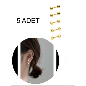 Ares Collection 5 Adet Iki Ucu Top  Piercing Küpe