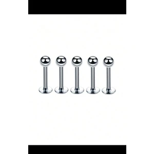 Ares Collection 5 Adet Cerrahi Çelik Labret Kulak Dudak Burun Uyumlu Piercing Set