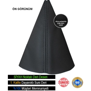 Volkswagen Polo Siyah Nokta Desenli Deri Spor Dikiş Vites Körüğü