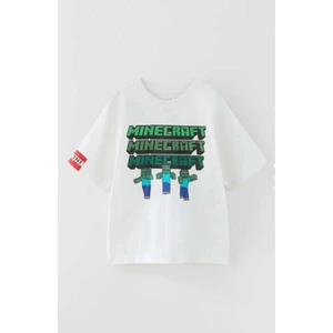 Miniko Kids Erkek Çocuk Mınecraft Baskılı Pamuk Tişört