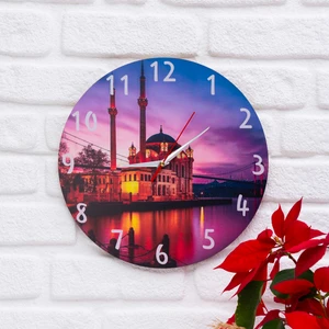 Deep Craft Dekoratif Ahşap Duvar Saati Salon,ofis,büro,ev Şık Tasarım- Istanbul Manzara