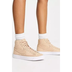 Blazer Mid Premium Bilekli Kadın Bej Günlük Spor Ayakkabı