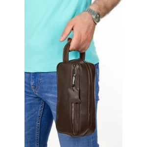Newish Polo Erkek Hakiki Deri Günlük Portföy El Çantası newpolo092 - Kahverengi