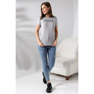 Baskılı Salaş T-Shirt 19584 Grimelanj