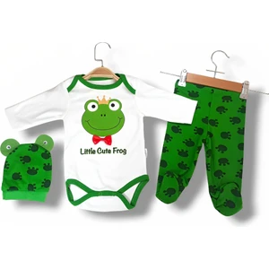 Minibird Baby Baby Bliss, Kurbağa Figürlü 3'lü Bebek Takımı