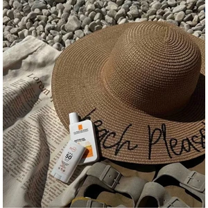 Beach Please Yazılı Yazlık Hasır Şapka