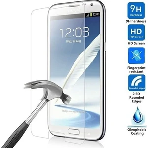 Samsung Galaxy Note 2 Uyumlu Ekran Koruyucu Screen Protector Tempered Glass Kristal Netliğinde %100 Hd Görüntü, Yüksek Kalite Kırılmaz Temperli Cam