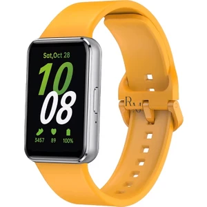 Samsung Galaxy Fit 3 Ile Uyumlu Silikon Spor Kordonlu Klasik Kayış Kordon